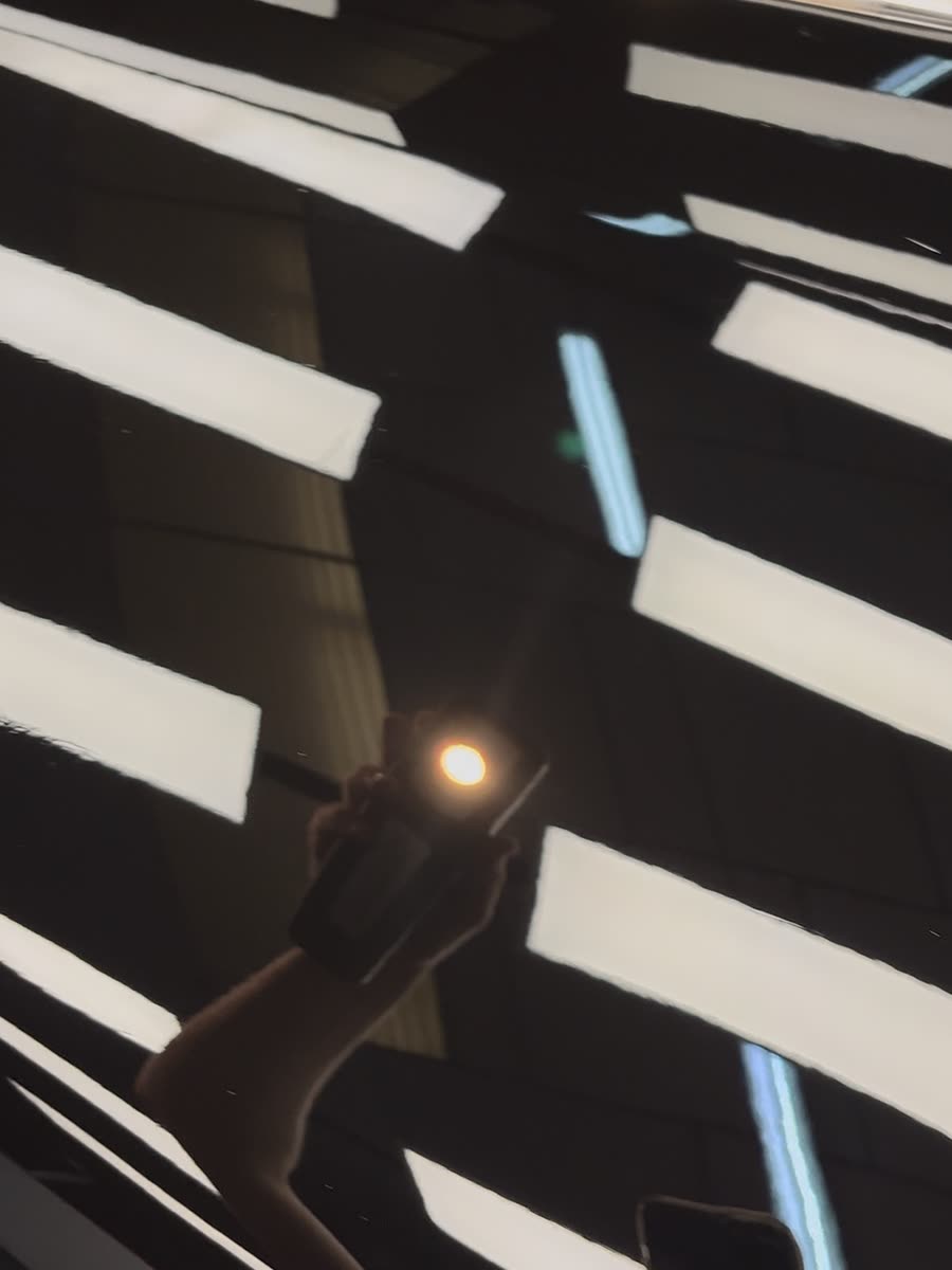 La misma pintura pulida, con reflejos nítidos como un espejo